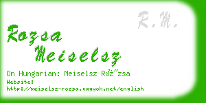 rozsa meiselsz business card